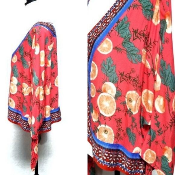 FREE People Freshly Squeezed Orange V-neck Tunic - Picture 6 of 8